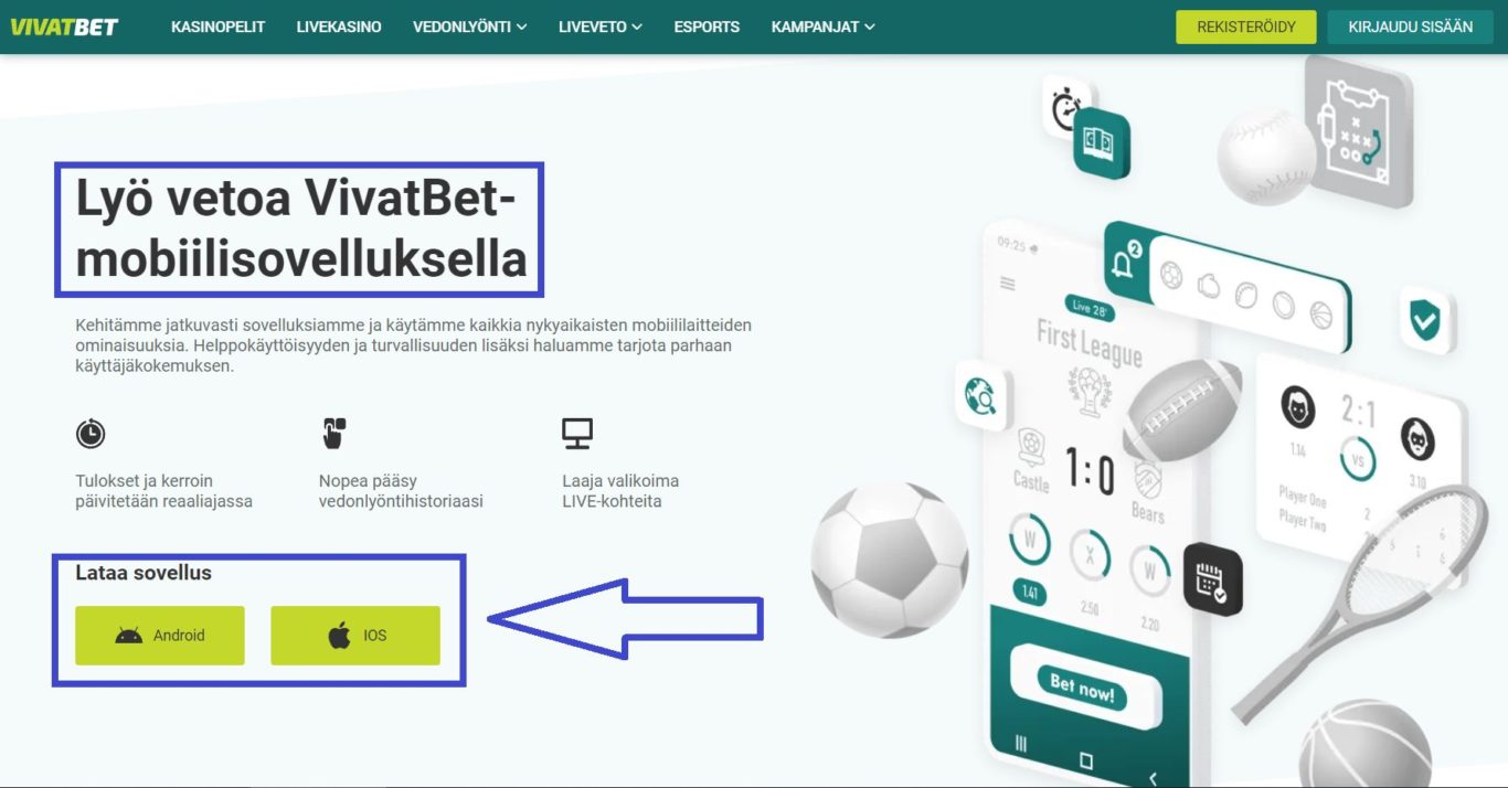 Vivatbet App -edut